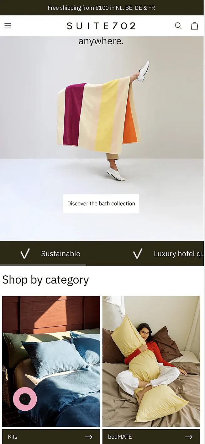 SUITE702 homepage screenshot